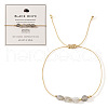 Bohemian Style Copper Black Onyx Bead Bracelet with Card IX7859-3-1