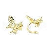 Rack Plating Brass Micro Pave Cubic Zirconia Cuff Earring EJEW-C086-11G-2
