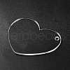 Transparent Acrylic Blank Pendants TACR-Z003-01E-4