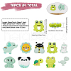 CHGCRAFT 10Pcs 10 Styles Silicone Focal Beads SIL-CA0002-22-2