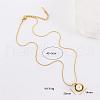 Elegant Stainless Steel Teardrop Leaf Pendant Necklaces AK2921-5