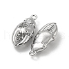 Brass Micro Pave Clear Cubic Zirconia Pendants KK-H460-32P-2