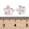 Transparent Spray Painted Frosted Glass Beads GLAA-NH0003-01-4