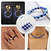 Olycraft Handmade Evil Eye Lampwork Round Beads LAMP-OC0001-01-7