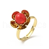 Brass Adjustable Finger Rings for Women RJEW-K295-02G-4