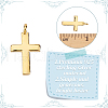 GOMAKERER 4Pcs 925 Sterling Silver Cross Charms FIND-GO0002-62B-3