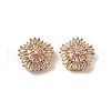 Brass Micro Pave Cubic Zirconia Beads KK-A259-11G-02-1