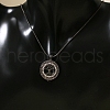 Alloy Tree of Life Urn Ashes Pendant Round Snake Chain Necklaces for Women Men PW-WG68F6E-01-4