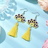 Handmade Glass Seed Beads Fan Dangle Earrings EJEW-MZ00292-02-2