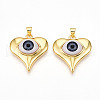 Brass Resin Pendants KK-T070-100-1