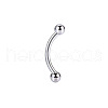 Titanium Alloy Round Curved Barbells Eyebrow Rings WGE70A8-05-1