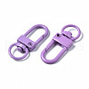 Spray Painted Eco-Friendly Alloy Swivel Snap Hooks Clasps PALLOY-T080-02F-NR-3