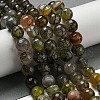 Faceted Natural Dragon Veins Agate Beads Strands G-F447-12mm-L07-1