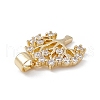 Rack Plating Brass Micro Pave Cubic Zirconia Pendants KK-G451-09G-3
