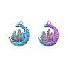 Ion Plating(IP) 201 Stainless Steel Pendants STAS-N098-233M-3