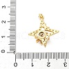 Brass Micro Pave Cubic Zirconia Rotating Pendants KK-M323-01B-G-3