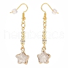 Natural Gemstone Star Dangle Earrings EJEW-JE04917-5