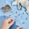 GOMAKERER 100Pcs 2 Color Alloy Pendant FIND-GO0001-14-3