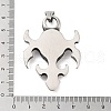 Retro 304 Stainless Steel Big Pendants STAS-I205-38AS-02-3
