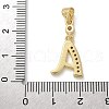 26Pcs Brass Micro Pave Cubic Zirconia Pendants KK-M319-02G-4