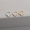 316L Surgical Stainless Steel Micro Pave Clear Cubic Zirconia Cartilage Earrings WG933E5-20-1