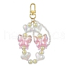 Butterfly Heart Acrylic Pendant Decoration HJEW-JM02011-1
