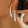 Round Stainless Steel Dangle Earrings KP1925-1
