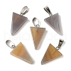 Natural Grey Agate Pendants G-B127-04P-08-2