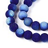 Frosted Opaque Glass Beads Strands GLAA-T032-P6mm-MBB03-3