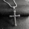 Retro Rock Punk Men's Cross Stainless Steel Pendant Necklaces DN2832-1