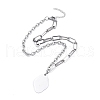 Non-Tarnish 304 Stainless Steel Paperclip Chains & Cable Chain Jewelry Sets SJEW-K153-01P-2
