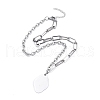 304 Stainless Steel Paperclip Chains & Cable Chain Jewelry Sets SJEW-K153-01P-2