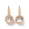 Brass Pave Cubic Zirconia Pendants ZIRC-I064-18G-2