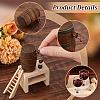 Wood & Alloy & Resin Red Wine Barrel & Wine Glass & Faucet Set DJEW-WH0050-23A-3