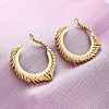 Brass Hoop Earrings EJEW-R025-31G-1