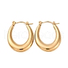 Ion Plating(IP) 304 Stainless Steel Chunky Oval Hoop Earrings for Women EJEW-F283-08G-1-1