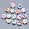 Craft Acrylic Horizontal Hole Letter Beads SACR-S201-11P-1