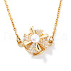 Simple and Elegant Brass Micro Pave Clear Cubic Zirconia Windmill Pendant Necklaces for Everyday Wear BN2389-5