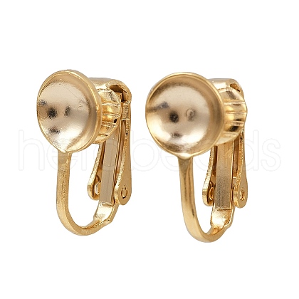 Brass Clip-on Earring Findings KK-P310-27A-G-1