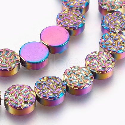 Electroplated Non-magnetic Synthetic Hematite Beads Strands G-E498-21A-06-1