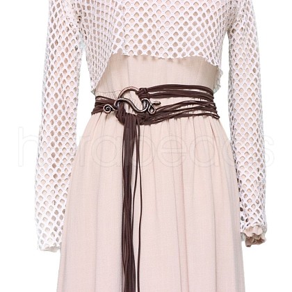 Vintage Faux Suede Cord Multi-layered Long Tassel Belly Chain Belts FS-WG0892A-04-1