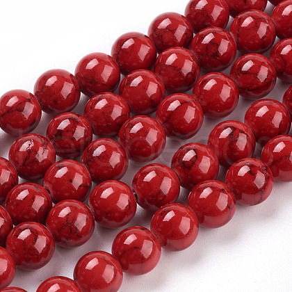 Synthetic Turquoise Beads Strands TURQ-H038-8mm-XXS17-1