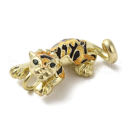 Brass Enamel Pendants KK-R162-081G-1