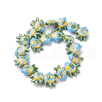 Handmade Porcelain Beads X1-PORC-G002-54K-1
