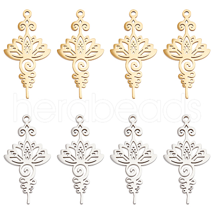 Unicraftale 12Pcs 2 Colors 201 Stainless Steel Pendant STAS-UN0049-46-1