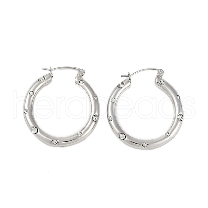 304 Stainless Steel Hoop Earrings for Women EJEW-K281-34P-02-1