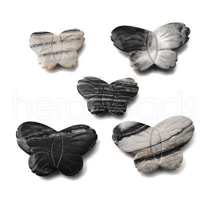 Natural Picasso Stone Carved Beads G-C054-01B-1