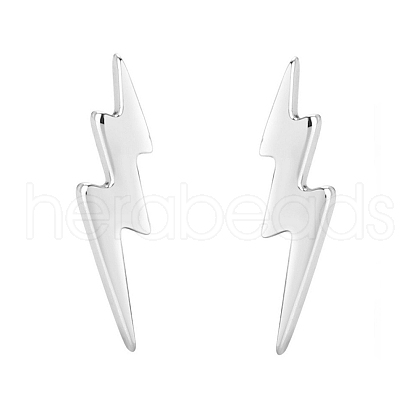 S925 Sterling Silver Lightning Stud Earrings OB5526-4-1