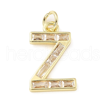 Brass Micro Pave Cubic Zirconia Pendants KK-V014-01G-26-1