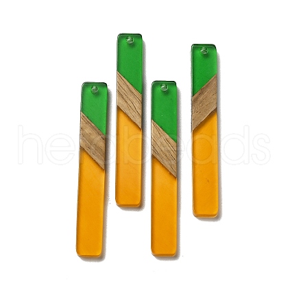Opaque Resin & Walnut Wood Big Pendants RESI-D060-C-01-1